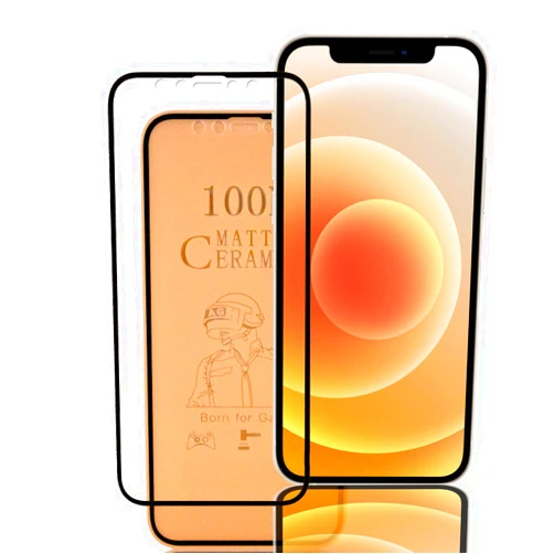 KIQ Matte Ceramic Tempered Glass with Back Screen Protector for Apple iPhone 12 Mini 5.4