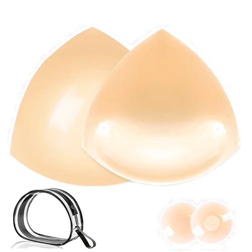 SZXYX Double-Sided Sticky Bra Inserts, Sticky Bra Push Up，Reusable Lift Bra Inserts for Bikini Swimsuit Underwear Dress