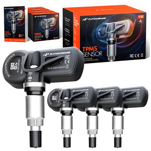 A-Premium 4PCS Pre-Programmed TPMS Sensor Tire Pressure Monitoring Sensor - Compatible with Ferrari Enzo 2002-2004, FXX 2003-2009 - 433MHz - Relearn Required - Replace 224551