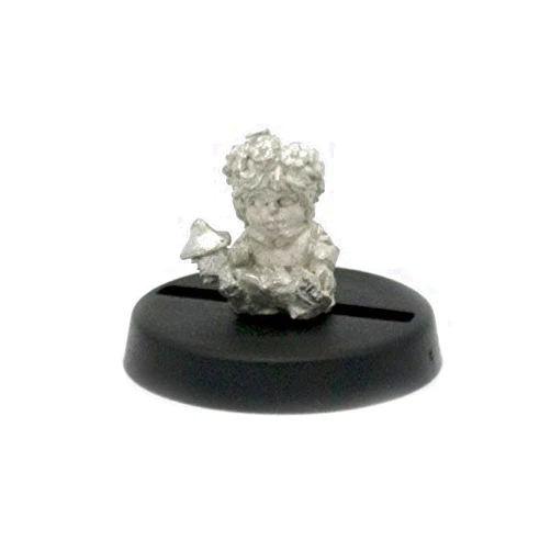 Stonehaven Miniatures Stonehaven Halfling Baby Miniature - 10mm Lead-Free Pewter Figure, 28mm Scale, Unpainted, Made in USA