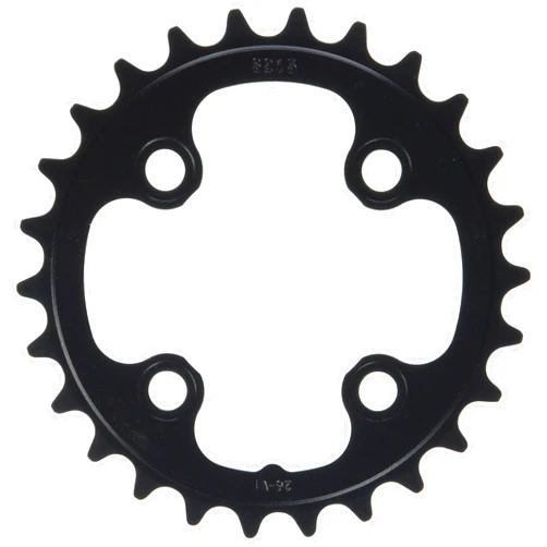 Truvativ 26T 9 sp BCD 64mm 4-Bolt, Inner Chainring, for MTB Triple, Aluminum, Black, 11.6215.092.000