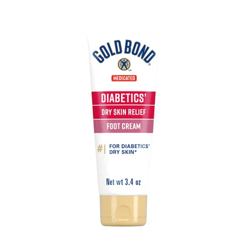 Gold Bond Medicated Diabetics' Dry Skin Relief Foot Cream, Diabetic Foot Cream, 3.4 oz., Skin Protectant
