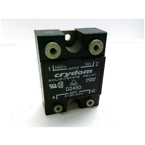 CRYDOM D2450 General Purpose, Panel Mount, Panel MOUNTING, SSR, Relay, Dual State, 50 AMP, Zero Crossing Switch Mode, Screw Terminal, 24 VAC, 3-32 VDC