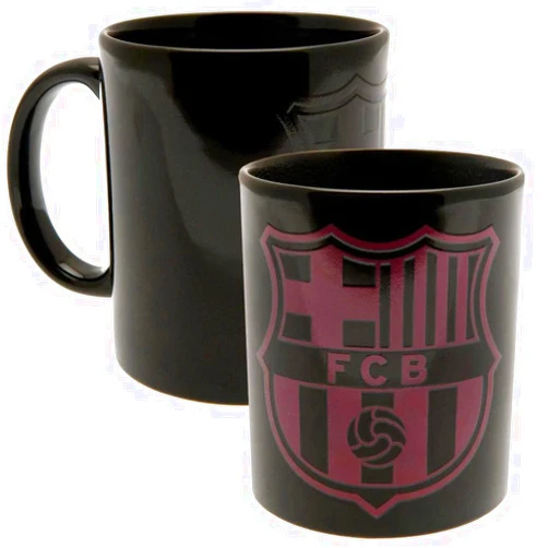 Barcelona FC BARCELONA HEAT CHANGING MUG - BLACK MUG - MUG CHANGES WHEN HOT LIQUID IS ADDED - PERFECT FOR ANY FC BARCELONA FAN - COMES IN A GIFT BOX - HOLDS 11 OUNCES