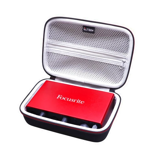 L LTGEM Carrying Case for Focusrite Scarlett 2i2 4th Gen/Scarlett 4i4 3rd Gen/Scarlett Solo USB Audio Interface, Travel Protective Storage Bag