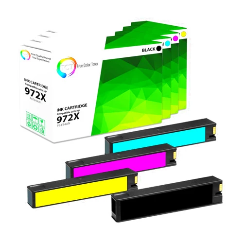 TCT 972X Ink Cartridge 4 Pack - Premium Compatible Replacement for HP 972X High Yield Works with HP PageWide Pro 452dn 477dn 477dw 552dw Printers (F6T84AN L0R98AN L0S01AN L0S04AN)