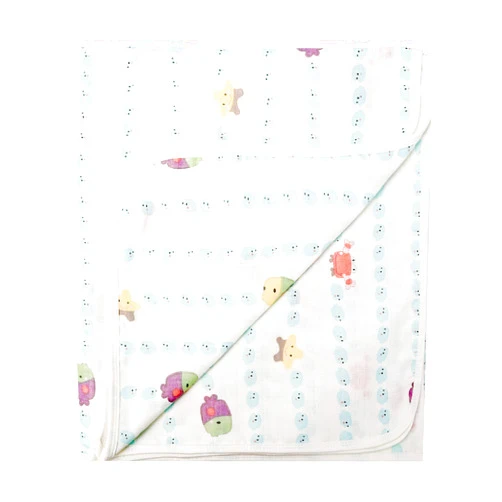 KUKUPAK Double Layer Cotton Muslin Bath Towel, Super Soft Lighter Weight Face Towel, Quicker to Dry Absorbent Handkerchief, Cute Reusable Makeup Remover Towel for Bathroom, Dressing Room, Daily Use
