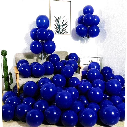 Abbaoww 100 Pcs Navy Blue Balloons 10 Inch Strong Latex Balloons for Party Decoration, Birthday, Wedding, Anniversary, Christmas and Arch Supplies