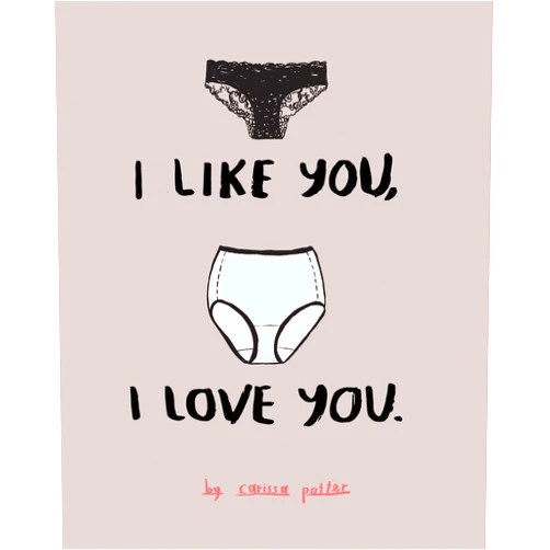 By Carissa Potter (Artist) I Like You, I Love You