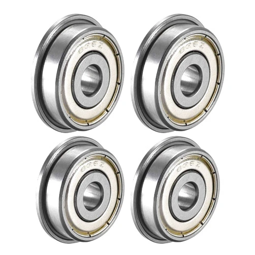uxcell F636ZZ Flanged Ball Bearing 6x22x7mm Double Metal Shielded (GCr15) Chrome Steel Bearings 4pcs