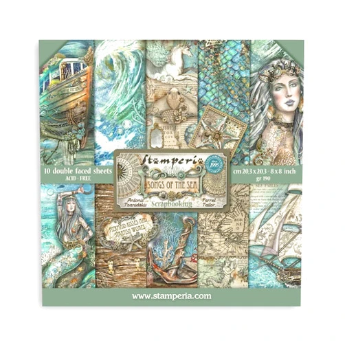 Stamperia, Songs of The Sea 8 x 8 Inch Paper Pack