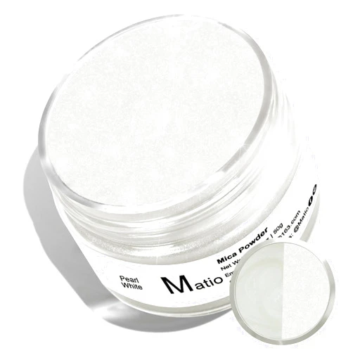 Matio Mica Powder, 1.8oz/ 50g Diamond White Pearlescent Effect Mica Powder for Epoxy Resin Natural Color Pigment for Soap Making, Bath Bomb, Candle Dye, Resin Craft, Paint,Nails,Jewelry, Slime Pigment