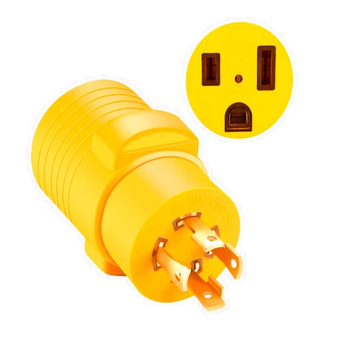LAZMUMI NEMA L14-30P to 6-50R Welder Adaper Plug, 240V 30Amp 4 Prong to 3 Prong Twist Lock Generator Welder Dryer EV Charger Power Adapter Cord