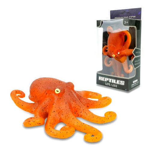 FUNSCENE Mini Realistic Under The Sea Life Figure for Toddler Bath Bathtub, TPR Super Stretch Octopus Toy, Great for Kids' Parties, Gifts & School Projects (Octopus)