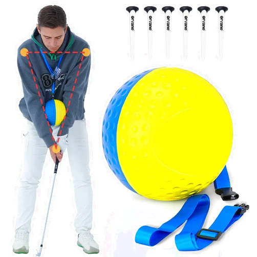 Orvane Golf Training Aid Ball – Forearm Connection Swing Trainer for Consistent, Precise Swings | Fix Slicing, Scooping & Chicken-Wing, Soft Memory Foam，Adjustable Lanyard