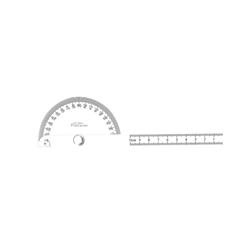 Tufeifrank 0-180° Round Head Protractor - Angle Finder Craftsman Ruler Machinist Tool,Round Head Finder Measuring Ruler General Tool with 10cm/3.94