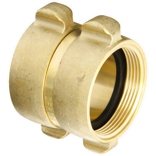 Dixon Valve DFR2525F Brass Fire Equipment, Double Female Swivel Adapter with Rocker Lug, 2-1/2