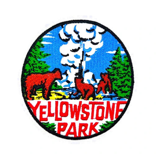 ReelFun Yellowstone National Park Travel Traveler Embroidered Sew On Iron On Patch