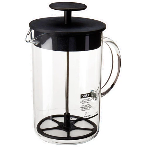 Bodum Latteo Manual Milk Frother, 8 Ounce, Black