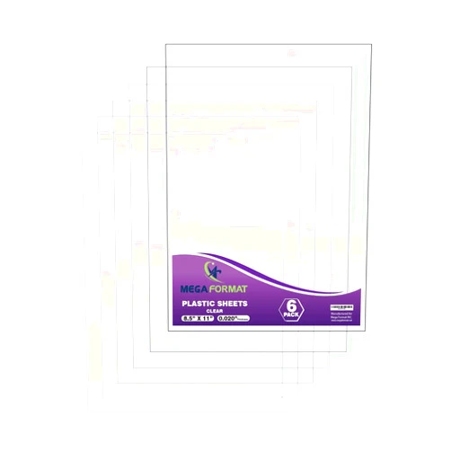 Mega Format Flexible Plastic Sheet - Clear Plastic Board Sheets for Crafts, Signage, Modeling Projects, Picture Frames, Paintings & POP Displays – Durable Sheet Plastic Panel 8.5