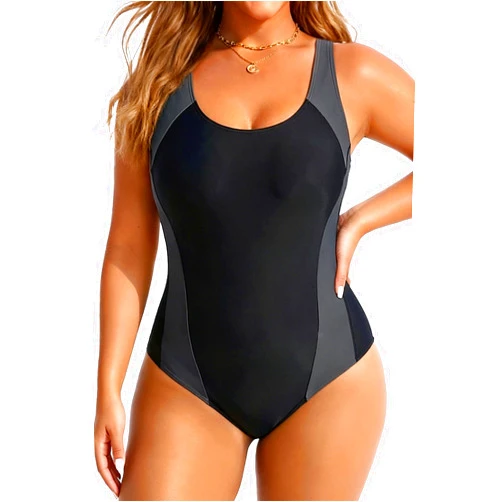 Aqua Eve Plus Size Swimsuits Athletic One Piece Bathing Suit for Women Tummy Control Slimming Swimwear