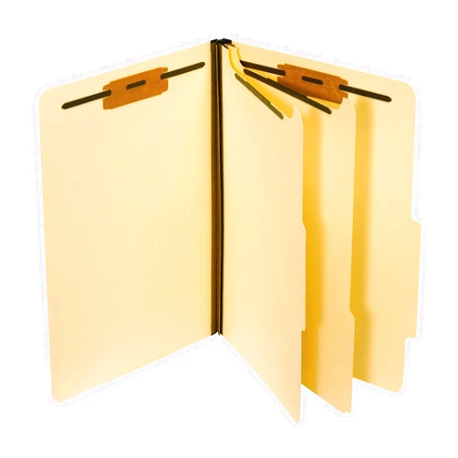 Pendaflex Manila Classification File Folders, 2 Dividers, 2