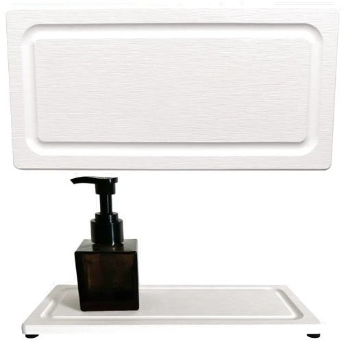 ZumenDa 2 PCS Fast-Drying Stone Trays for Bathroom Sink & Kitchen Counter, Water Absorbing Diatomite Sink Coasters, Vanity Tray, Hand Soap Holder with Anti-Skid Pads (9.5
