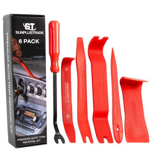 Sunplustrade Auto Trim Removal Tool Set (No Scratch Plastic Pry Tool Kit) - Auto Trim Tool Kit Car Tools, Easy Door Panel Removal Tool, Fastener Removal, Clip, Molding, Dashboards, Interior Trim Tools