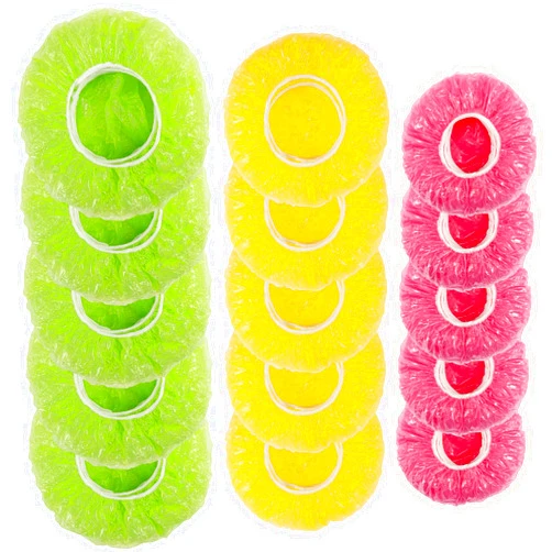 MAQIHAN 60Pcs Bowl Covers Reusable - Plastic Bowl Covers Elastic Reusable Fresh Keeping Bags Food Plastic Wrap Elastic Bowl Covers Reusable Plastic Food Covers Stretch Elastic Food Storage Covers