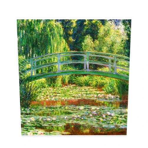 Generic Claude Monet Wall Art - Water Lilies and Japanese Bridge Poster - Classic Water Lilies Pictures - Wall Decor Aesthetic for Bedroom Bathroom Unframed (12x12inches/30x30cm)