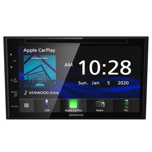 Kenwood DDX57S 6.8-Inch Capacitive Touch Screen, DVD CD Car Stereo with CarPlay, Android Auto, and Bluetooth, AM/FM Radio, MP3 Player, USB Port, Double DIN, 13-Band EQ, SiriusXM