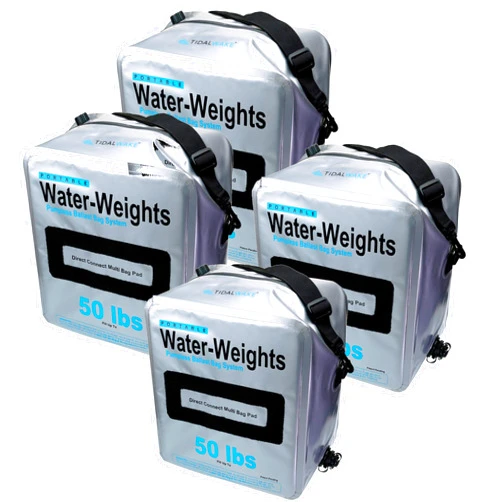 Tidal Wake Water-Weights Ballast Bags - 4 Pack, Portable, No Pump Needed, Each Bag Holds 50 Pounds of Water Per Bag / 200 Pounds Total