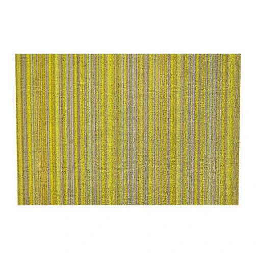 Chilewich Skinny Stripe Shag Mat - Premium Indoor/Outdoor Utility Rug for Entryway, Bathroom, Patio, Kitchen - Waterproof Backing - Citron - 2’ x 3’