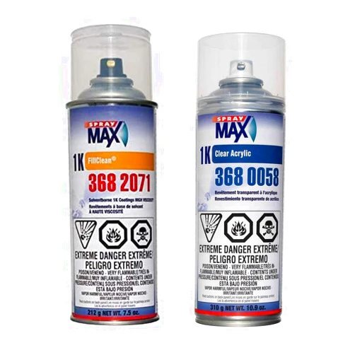 TOUCHUP KING SprayMax 1K Paint Kit For CK Technologies DARK GREEN 515 Includes One Can of Basecoat Paint and One Clearcoat Can