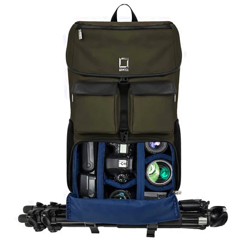 Generic Mirrorless, DSLR, Camera Backpack for Canon, Nikon, Sony, and 17 inch Laptop Compatible Camera Bag with Tripod Holder Forest Green