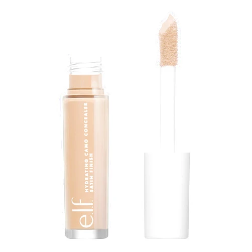 e.l.f. Hydrating Camo Concealer, Lightweight, Full Coverage, Long Lasting, Conceals, Corrects, Covers, Hydrates, Highlights, Medium Peach, Satin Finish, 25 Shades, All-Day Wear, 0.20 Fl Oz