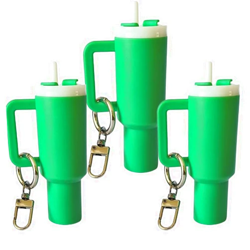 Generic Mini Tumbler Keychain with Detachable Storage for Lipstick,Mini Cup Keychain, School Bag Key Ring Backpack Charm for Women
