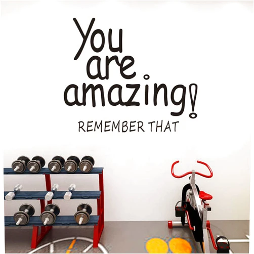 SEATUNE Wall Stickers for Kids, Motivational Wall Decals, (Easy to Apply), Vinyl Wall Decor Art Quotes Inspirational Boys Girls Teen Men Women, Bedroom Gym Office Home Words Signs, You are Amazing 18