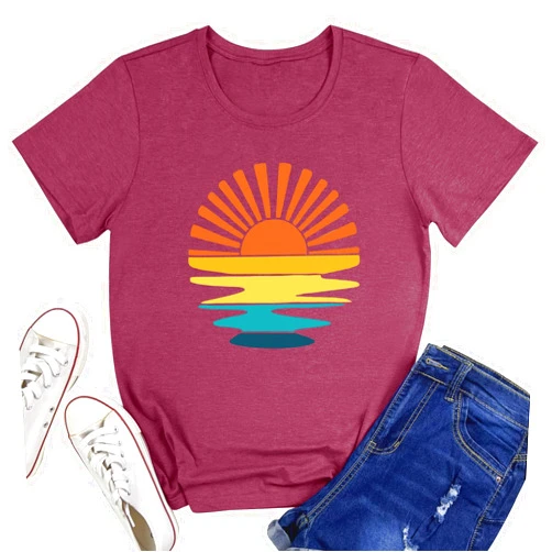 BLACKMYTH Women Sunshine Shirts Cute Graphic Tee Tops