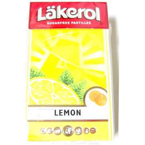 Läkerol (Pack of 6) Lakerol LEMON Sugarfree Pastilles 27g