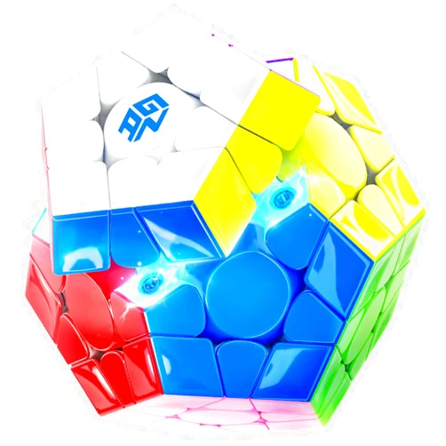 GAN Megaminx Maglev, Pentagonal Magnetic Speed Cube with 160 Magnets, 36 Customizable Hand Feels, 90° Corner Cutting, Stickerless Puzzle STEM 3D Toy for Kids Beginners Practice, UV Coated-Grey Base
