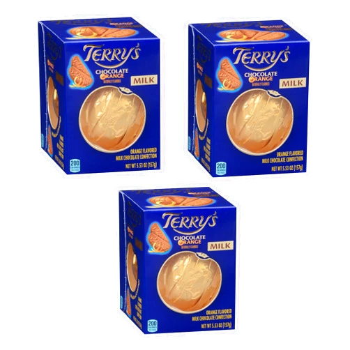 Smiling Sweets Terry's Milk Chocolate Orange - 5.53oz - Pack of 3 - Great tasting chocolate with an added twist of orange flavor - Perfect for sharing - Break apart and enjoy