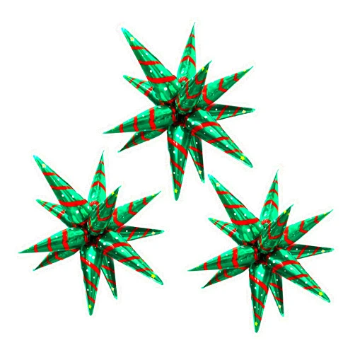 Simple polymer 50Pcs 27Inch Starburst Explosion Star Foil Balloons,12 Point Festival Spike 3D Cone Mylar Balloon for Christmas Day Birthday Party Decorations,Wedding,Baby Shower,Party Backdrop