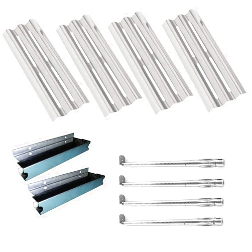 Htanch SN6031 (4-Pack) 16.5 inch Heat Plate and Burner for Napoleon 85-3072-8, 85-3073-6, 85-3080-8, 85-3081-6, 85-3082, 85-3083, 85-3084-0, LD485RB, LD485RSIB, M485RB，LEX 605/730 LE LD485 Grills