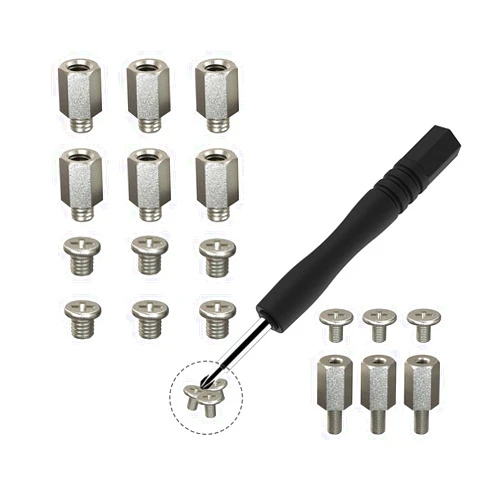 HFEIX M.2 Screw Standoff,HFEIX SSD Mounting Kit with Screwdriver for Msi Motherboard or Gigabyte Board NVMe PCIe Driver Laptop Replace(9set)