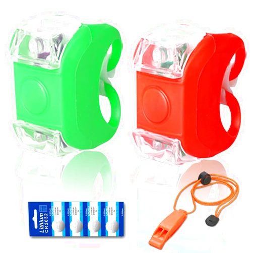 Botepon Kayak Lights for Night Kayaking, Battery Operated Red and Green Navigation Lights for Dinghy, Canoe, Jetski