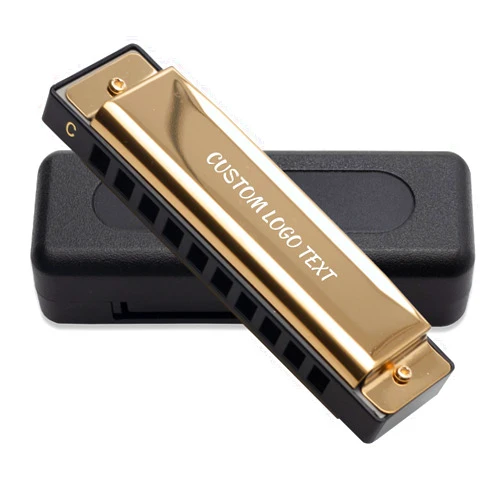 Asakora Custom Engraved Blues Harmonica 10 Hole C Key with Case, Personalized Mouth Organ for Professional Player, Beginner, Students and Gifts for Adults, and Friends - Musical Instrument Keepsake