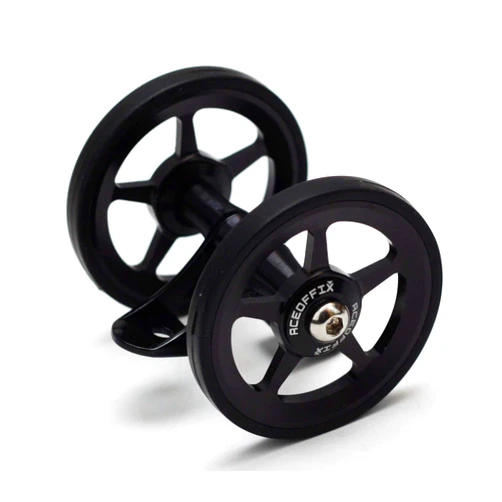 Aceoffix Mudguard Fender EZ wheel Hollow Design Double Easywheel Tire for Brompton Folding Bike Easy wheel Big 65g (black)