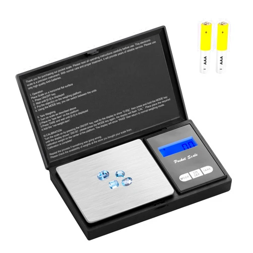 Smart Weigh Digital Pocket Gram Scale, 200g x 0.01g, Jewelry, Food, Medicine Scale, Battery Included