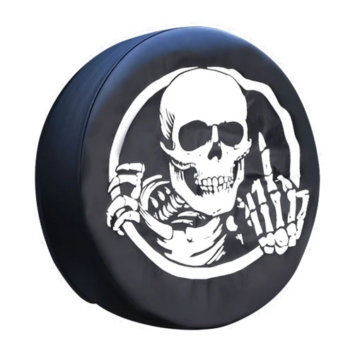 BRZOXIN Spare Tire Cover, Skull Waterproof Wheel Covers for Jeep JK Wrangler SUV Truck Trailer RV Vehicles with 16/17 Inch Wheels